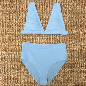 Very cute light blue high waisted bikini